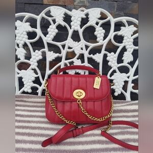 Coach X Jennifer Lopez Marlie Top Handle Satchel With Linear Quilting
